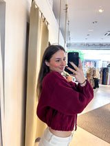 Bomberjacke Basic Weinrot