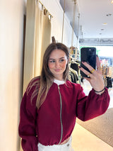 Bomberjacke Basic Weinrot