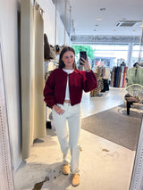 Bomberjacke Basic Weinrot