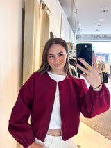 Bomberjacke Basic Weinrot