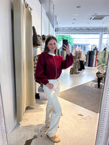 Bomberjacke Basic Weinrot