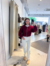 Bomberjacke Basic Weinrot