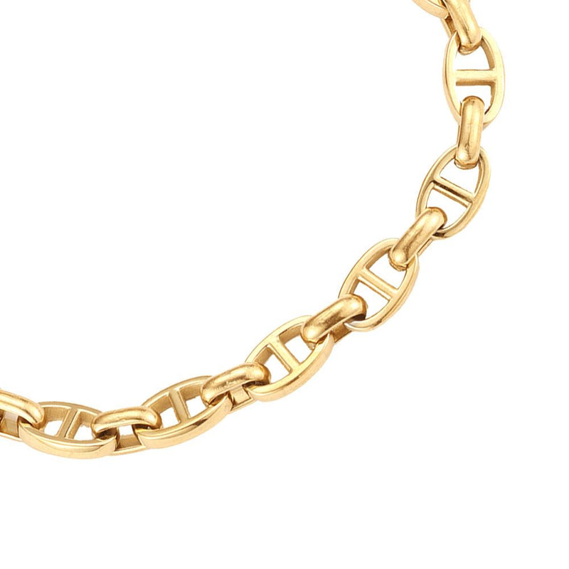 Thick Nose Chain Edelstahl Armband Gold