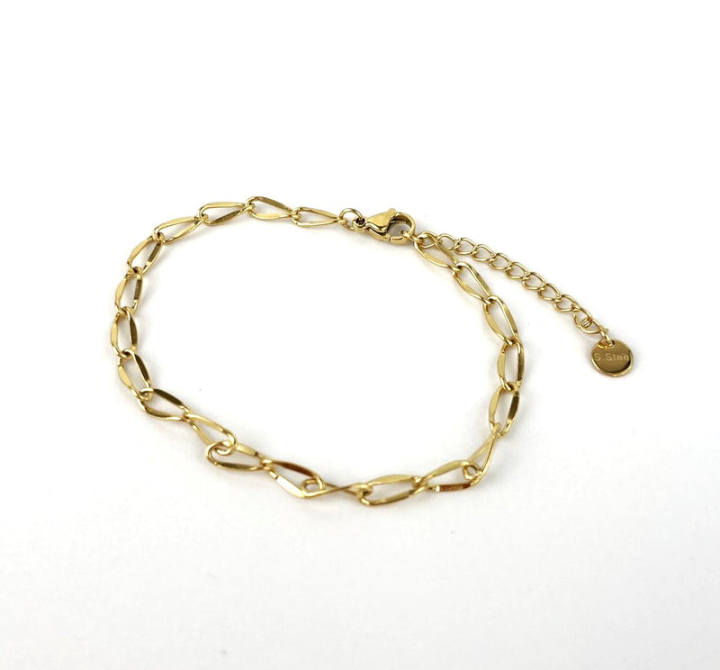 Neuartige Chain Edelstahl Armband Gold