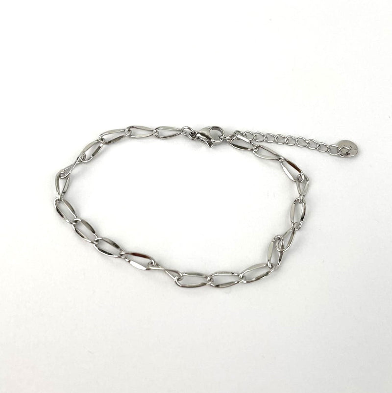 Neuartige Chain Edelstahl Armband Silber