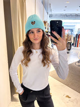 Beanie mit Herz Mint
