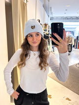 Beanie mit Herz Hellblau