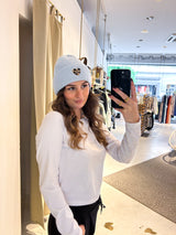 Beanie mit Herz Hellblau