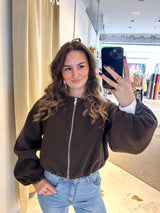 Bomberjacke Basic Braun