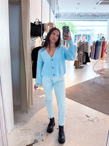 Strickjacke Hellblau