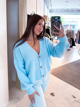 Strickjacke Hellblau