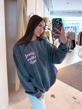 Good Vibes Only Crew Neck Dunkelgrau