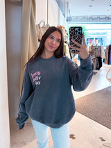 Good Vibes Only Crew Neck Dunkelgrau
