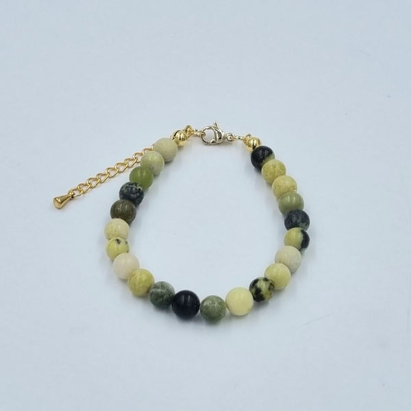 Beads By Brown Armband mit Perlen Mix Green - Anthracite