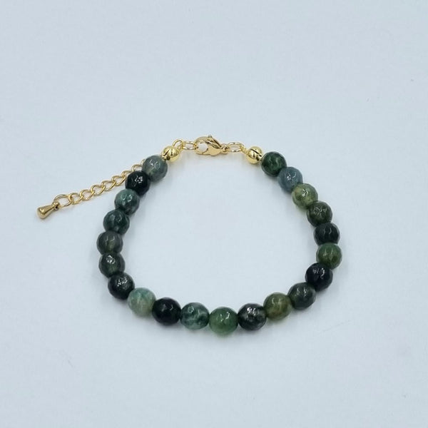 Beads By Brown Armband mit Perlen Moss Green