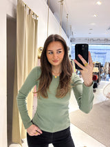 Ribbed Langarm Shirt Olive