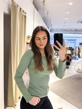 Ribbed Langarm Shirt Olive