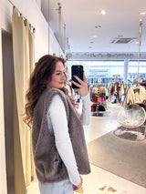 Teddy Weste Hellbraun