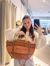 Geflochtener Bast-Shopper Rost