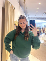 Miravet Oversized Hoodie Washed Solid Green