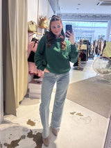 Miravet Oversized Hoodie Washed Solid Green