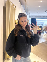 Brielle Oversized Sweat Jacket Vintage Black