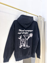 Brielle Oversized Sweat Jacket Vintage Black
