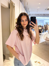 Miravet Heavy Oversized Tee Washed Powder Pink
