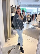 Dog Mum Crew Neck Dunkelgrau