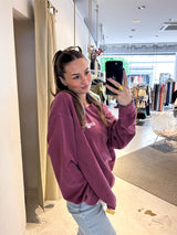 Dog Mum Crew Neck Weinrot