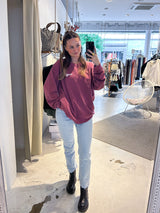 Dog Mum Crew Neck Weinrot