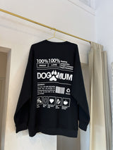 Dog Mum Crew Neck Schwarz