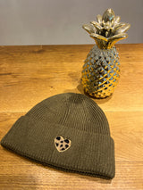 Beanie mit Herz Olive