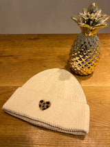 Beanie mit Herz Beige