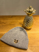 Beanie mit Herz Grau