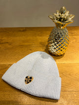 Beanie mit Herz Hellblau