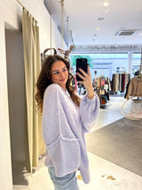 Oversized Strickjacke Flieder