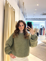Oversized Strickpullover Olive