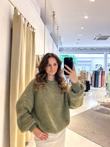 Oversized Strickpullover Olive