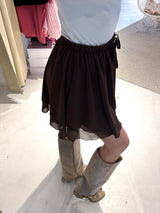 Rüschen Skort Braun