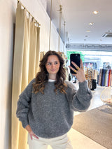 Oversized Strickpullover Dunkelgrau