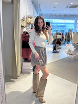 Rüschen Skort Taupe