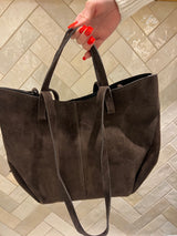 Velours Baguette Bag Braun