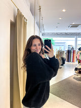 Oversized Strickpullover Schwarz