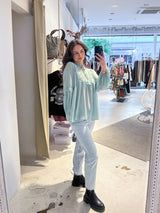 Pünktchen Bluse Mint