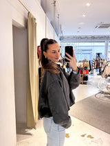 Kunstwildlederjacke Olive