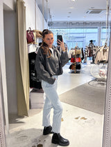 Kunstwildlederjacke Olive