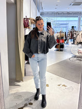 Kunstwildlederjacke Olive