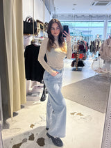 Shirt mit Rollkragen Beige