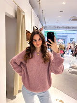 Oversized Strickpullover Altrosa